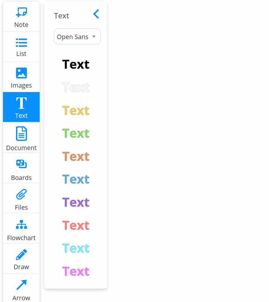 Adding text to a whiteboard in Ayoa